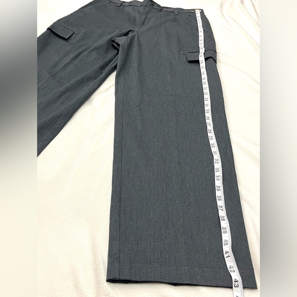 Express Charcoal Gray Trademark Relaxed Fit Wide Leg Dress Pants Men’s 34x32 - Picture 4 of 16